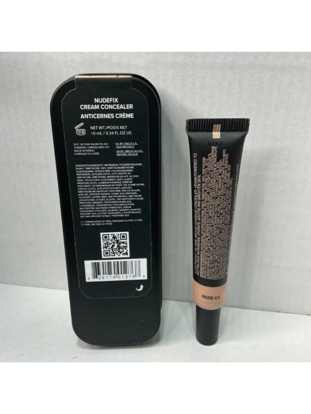 Nudestix Nudefix Cream Concealer Nude 4.5 10 ml With Black Tin Case
